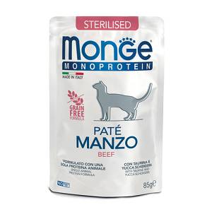 MONGE CAT STERIL PATE MANZO85G