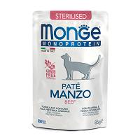 MONGE CAT STERIL PATE MANZO85G